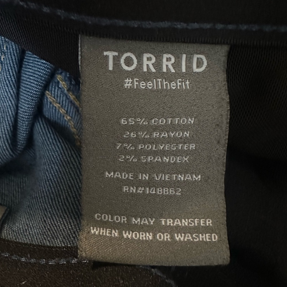 TORRID #FeelTheFit Bombshell Skinny dark wash stretch jeans size 20 Tall - Picture 7 of 8
